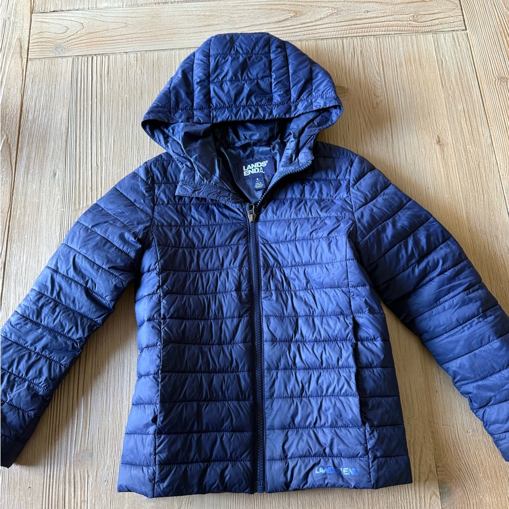 Lands' End Dark Blue Quilted Jacket